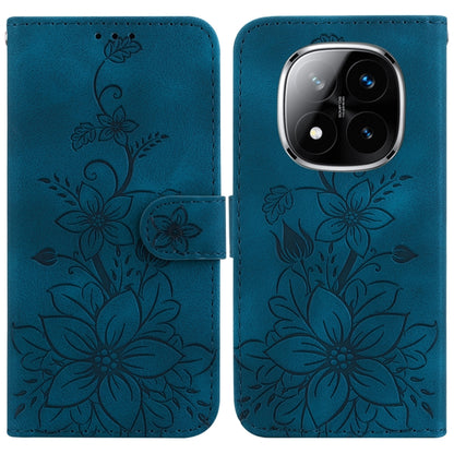 Lily Embossed Leather Phone Case, For Redmi Note 14 5G, For Redmi Note 14 Pro / Note 14 Pro+ 5G, For Redmi 14C 4G, For Redmi 13 4G