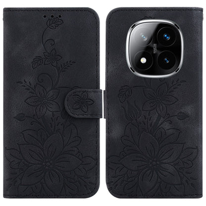 Lily Embossed Leather Phone Case, For Redmi Note 14 5G, For Redmi Note 14 Pro / Note 14 Pro+ 5G, For Redmi 14C 4G, For Redmi 13 4G