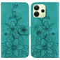 Lily Embossed Leather Phone Case, For Redmi K80 / K80 Pro / Xiaomi Poco F7 Pro, For Redmi Note 14 4G 164.84mm, For Redmi Turbo 4 / Xiaomi Poco X7 Pro, For Redmi Note 14 4G 163.25mm