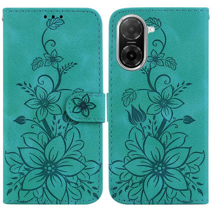 Lily Embossed Leather Phone Case, For Redmi Turbo 4 Pro / Xiaomi Poco F7, For Redmi A5 4G 173.3mm, For Redmi A5 4G 171.7mm, For Redmi Note 14S 4G