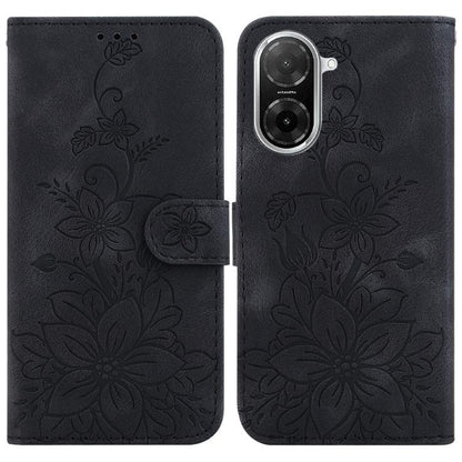 Lily Embossed Leather Phone Case, For Redmi Turbo 4 Pro / Xiaomi Poco F7, For Redmi A5 4G 173.3mm, For Redmi A5 4G 171.7mm, For Redmi Note 14S 4G