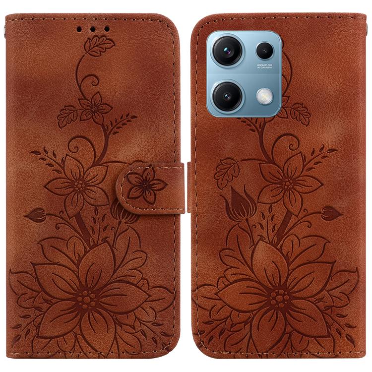 Lily Embossed Leather Phone Case