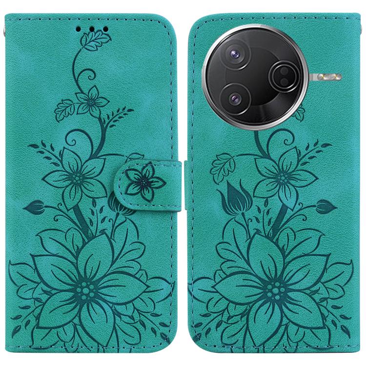 Lily Embossed Leather Phone Case, For Redmi K80 / K80 Pro / Xiaomi Poco F7 Pro, For Redmi Note 14 4G 164.84mm, For Redmi Turbo 4 / Xiaomi Poco X7 Pro, For Redmi Note 14 4G 163.25mm