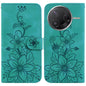 Lily Embossed Leather Phone Case, For Redmi K80 / K80 Pro / Xiaomi Poco F7 Pro, For Redmi Note 14 4G 164.84mm, For Redmi Turbo 4 / Xiaomi Poco X7 Pro, For Redmi Note 14 4G 163.25mm