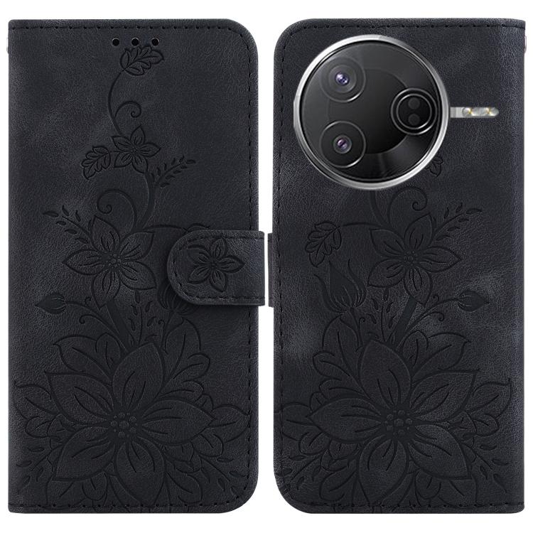 Lily Embossed Leather Phone Case, For Redmi K80 / K80 Pro / Xiaomi Poco F7 Pro, For Redmi Note 14 4G 164.84mm, For Redmi Turbo 4 / Xiaomi Poco X7 Pro, For Redmi Note 14 4G 163.25mm