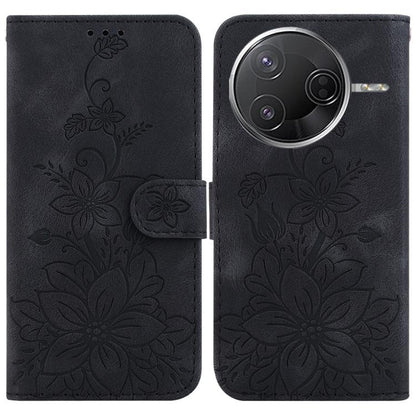Lily Embossed Leather Phone Case, For Redmi K80 / K80 Pro / Xiaomi Poco F7 Pro, For Redmi Note 14 4G 164.84mm, For Redmi Turbo 4 / Xiaomi Poco X7 Pro, For Redmi Note 14 4G 163.25mm