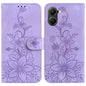 Lily Embossed Leather Phone Case, For Redmi K80 / K80 Pro / Xiaomi Poco F7 Pro, For Redmi Note 14 4G 164.84mm, For Redmi Turbo 4 / Xiaomi Poco X7 Pro, For Redmi Note 14 4G 163.25mm