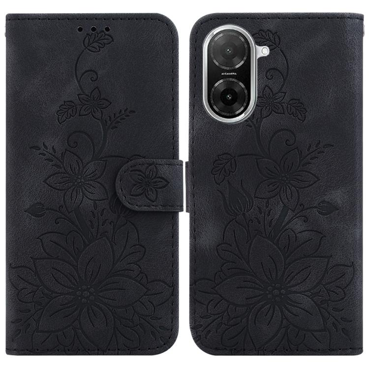Lily Embossed Leather Phone Case, For Redmi Turbo 4 Pro / Xiaomi Poco F7, For Redmi A5 4G 173.3mm, For Redmi A5 4G 171.7mm, For Redmi Note 14S 4G