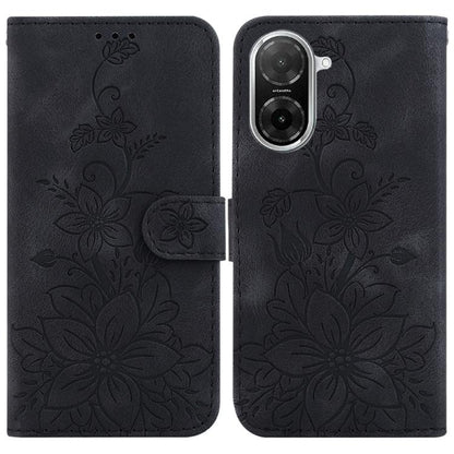 Lily Embossed Leather Phone Case, For Redmi Turbo 4 Pro / Xiaomi Poco F7, For Redmi A5 4G 173.3mm, For Redmi A5 4G 171.7mm, For Redmi Note 14S 4G