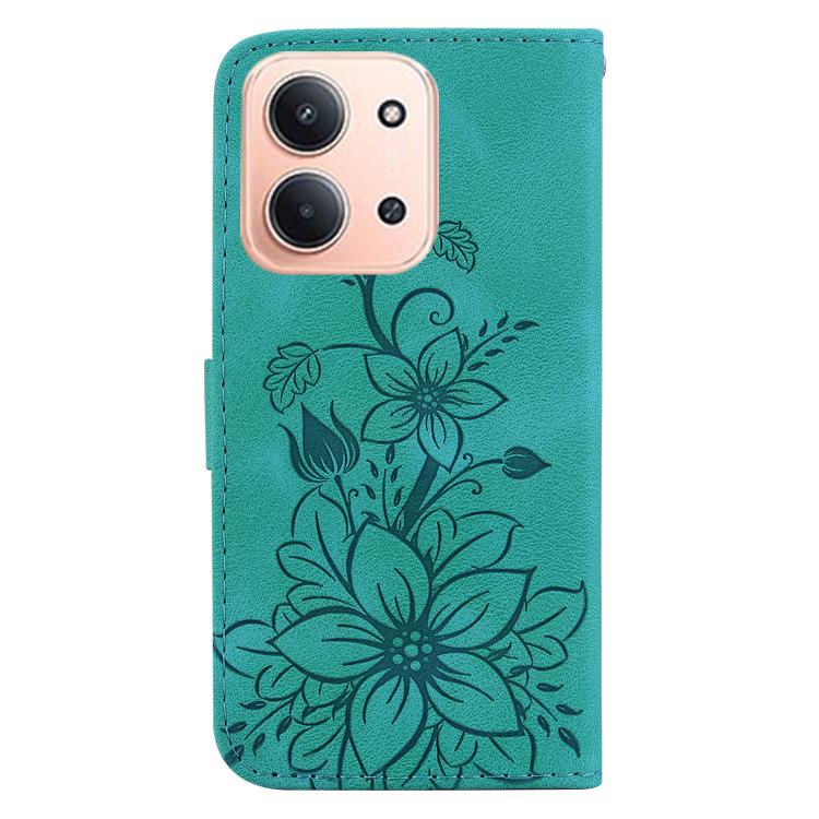 Lily Embossed Leather Phone Case, For Redmi 15C 5G / 4G EU 173mm / Poco C85 5G, For Redmi 15 5G Global / 15 4G SEA 169.5mm, For Redmi 15 5G / 4G EU 171mm, For Redmi A5 4G 173.3mm