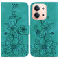 Lily Embossed Leather Phone Case, For Redmi Note 15 Pro 5G Global 163.6mm, For Redmi 15C 5G / 4G EU 173mm / Poco C85 5G, For Redmi 15 5G Global / 15 4G SEA 169.5mm, For Redmi 15 5G / 4G EU 171mm