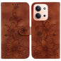 Lily Embossed Leather Phone Case, For Redmi Note 15 Pro 5G Global 163.6mm, For Redmi 15C 5G / 4G EU 173mm / Poco C85 5G, For Redmi 15 5G Global / 15 4G SEA 169.5mm, For Redmi 15 5G / 4G EU 171mm