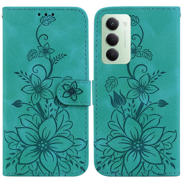 Lily Embossed Leather Phone Case, For Redmi Note 15 Pro 5G Global 163.6mm, For Redmi 15C 5G / 4G EU 173mm / Poco C85 5G, For Redmi 15 5G Global / 15 4G SEA 169.5mm, For Redmi 15 5G / 4G EU 171mm
