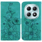 Lily Embossed Leather Phone Case, For Redmi Note 15 Pro+ 5G 163.3mm / Poco M8 Pro 5G, For Redmi Note 15 4G / 5G 164mm / Poco M8 5G, For Redmi Note 15 Pro 4G Global 163.2mm, For Redmi Note 15 Pro 5G Global 163.6mm