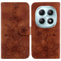 Lily Embossed Leather Phone Case, For Redmi Note 15 Pro+ 5G 163.3mm / Poco M8 Pro 5G, For Redmi Note 15 4G / 5G 164mm / Poco M8 5G, For Redmi Note 15 Pro 4G Global 163.2mm, For Redmi Note 15 Pro 5G Global 163.6mm