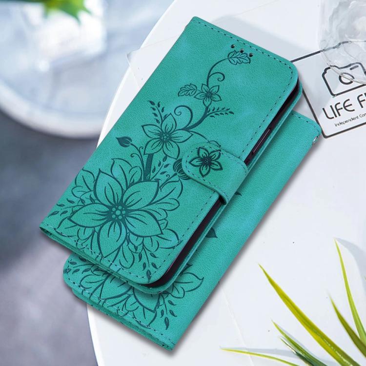 Lily Embossed Leather Phone Case, For Redmi Note 15 Pro 5G Global 163.6mm, For Redmi 15C 5G / 4G EU 173mm / Poco C85 5G, For Redmi 15 5G Global / 15 4G SEA 169.5mm, For Redmi 15 5G / 4G EU 171mm