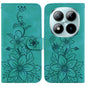 Lily Embossed Leather Phone Case, For Redmi Note 15 Pro 5G Global 163.6mm, For Redmi 15C 5G / 4G EU 173mm / Poco C85 5G, For Redmi 15 5G Global / 15 4G SEA 169.5mm, For Redmi 15 5G / 4G EU 171mm