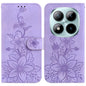 Lily Embossed Leather Phone Case, For Redmi Note 15 Pro+ 5G 163.3mm / Poco M8 Pro 5G, For Redmi Note 15 4G / 5G 164mm / Poco M8 5G, For Redmi Note 15 Pro 4G Global 163.2mm, For Redmi Note 15 Pro 5G Global 163.6mm