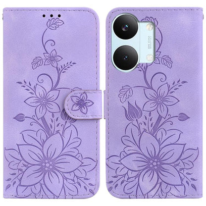Lily Embossed Leather Phone Case, For Redmi A7 Pro 4G / 5G 171mm / Poco C85x 5G, For Redmi 15a 5G, For Redmi Turbo 5 Max 5G / Poco X8 Pro Max 5G, For Redmi Turbo 5 5G / Poco X8 Pro 5G