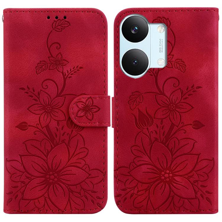 Lily Embossed Leather Phone Case, For Redmi A7 Pro 4G / 5G 171mm / Poco C85x 5G, For Redmi 15a 5G, For Redmi Turbo 5 Max 5G / Poco X8 Pro Max 5G, For Redmi Turbo 5 5G / Poco X8 Pro 5G