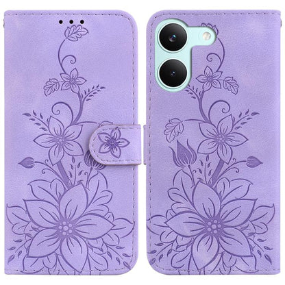 Lily Embossed Leather Phone Case, For Redmi A7 Pro 4G / 5G 171mm / Poco C85x 5G, For Redmi 15a 5G, For Redmi Turbo 5 Max 5G / Poco X8 Pro Max 5G, For Redmi Turbo 5 5G / Poco X8 Pro 5G