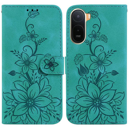 Lily Embossed Leather Phone Case, For Redmi A7 Pro 4G / 5G 171mm / Poco C85x 5G, For Redmi 15a 5G, For Redmi Turbo 5 Max 5G / Poco X8 Pro Max 5G, For Redmi Turbo 5 5G / Poco X8 Pro 5G