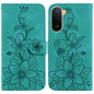 Lily Embossed Leather Phone Case, For Redmi A7 Pro 4G / 5G 171mm / Poco C85x 5G, For Redmi 15a 5G, For Redmi Turbo 5 Max 5G / Poco X8 Pro Max 5G, For Redmi Turbo 5 5G / Poco X8 Pro 5G