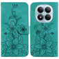 Lily Embossed Leather Phone Case, For Redmi Note 15 Pro+ 5G 163.3mm / Poco M8 Pro 5G, For Redmi Note 15 4G / 5G 164mm / Poco M8 5G, For Redmi Note 15 Pro 4G Global 163.2mm, For Redmi Note 15 Pro 5G Global 163.6mm