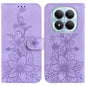 Lily Embossed Leather Phone Case, For Redmi Note 15 Pro+ 5G 163.3mm / Poco M8 Pro 5G, For Redmi Note 15 4G / 5G 164mm / Poco M8 5G, For Redmi Note 15 Pro 4G Global 163.2mm, For Redmi Note 15 Pro 5G Global 163.6mm