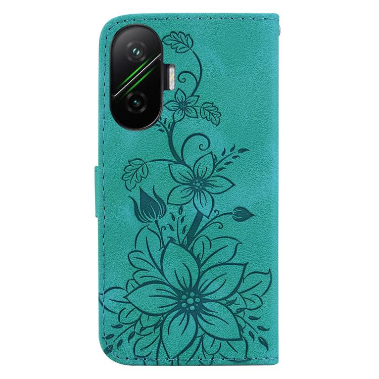 Lily Embossed Leather Phone Case, For Redmi Turbo 4 Pro / Xiaomi Poco F7, For Redmi A5 4G 173.3mm, For Redmi A5 4G 171.7mm, For Redmi Note 14S 4G