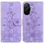 Lily Embossed Leather Phone Case, For Redmi Turbo 4 Pro / Xiaomi Poco F7, For Redmi A5 4G 173.3mm, For Redmi A5 4G 171.7mm, For Redmi Note 14S 4G