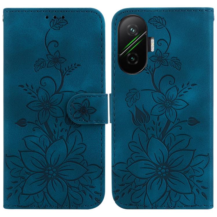 Lily Embossed Leather Phone Case, For Redmi Turbo 4 Pro / Xiaomi Poco F7, For Redmi A5 4G 173.3mm, For Redmi A5 4G 171.7mm, For Redmi Note 14S 4G