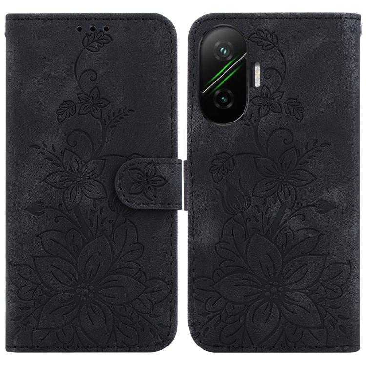 Lily Embossed Leather Phone Case, For Redmi Turbo 4 Pro / Xiaomi Poco F7, For Redmi A5 4G 173.3mm, For Redmi A5 4G 171.7mm, For Redmi Note 14S 4G