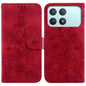 Lily Embossed Leather Phone Case, For Redmi Note 15 Pro+ 5G 163.3mm / Poco M8 Pro 5G, For Redmi Note 15 4G / 5G 164mm / Poco M8 5G, For Redmi Note 15 Pro 4G Global 163.2mm, For Redmi K90 / Xiaomi Poco F8 Pro 5G