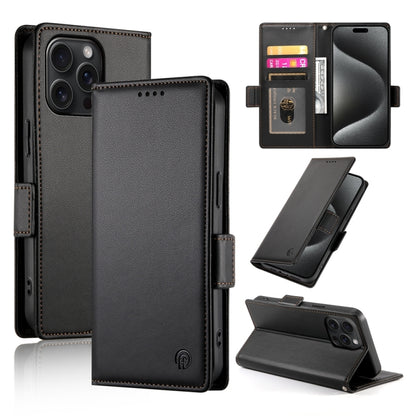 Side Buckle Magnetic Frosted Leather Phone Case, For iPhone 15 Pro Max, For iPhone 15 Pro, For iPhone 15 Plus