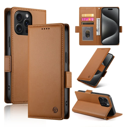 Side Buckle Magnetic Frosted Leather Phone Case, For iPhone 15 Pro Max, For iPhone 15 Pro, For iPhone 15 Plus