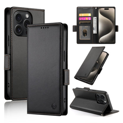 Side Buckle Magnetic Frosted Leather Phone Case, For iPhone 15 Pro Max, For iPhone 15 Pro, For iPhone 15 Plus