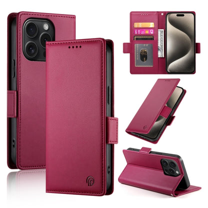 Side Buckle Magnetic Frosted Leather Phone Case, For iPhone 15 Pro Max, For iPhone 15 Pro, For iPhone 15 Plus
