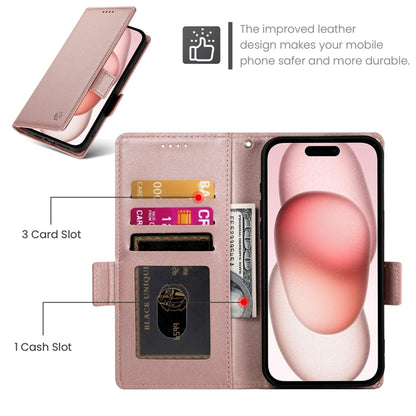 Side Buckle Magnetic Frosted Leather Phone Case, For iPhone 15, For iPhone 14 Plus, For iPhone 14
