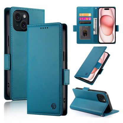 Side Buckle Magnetic Frosted Leather Phone Case, For iPhone 15, For iPhone 14 Plus, For iPhone 14