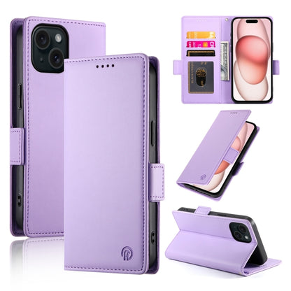 Side Buckle Magnetic Frosted Leather Phone Case, For iPhone 15, For iPhone 14 Plus, For iPhone 14