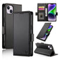 Side Buckle Magnetic Frosted Leather Phone Case, For iPhone 15, For iPhone 14 Plus, For iPhone 14