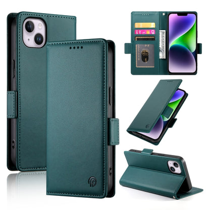 Side Buckle Magnetic Frosted Leather Phone Case, For iPhone 15, For iPhone 14 Plus, For iPhone 14