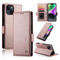 Side Buckle Magnetic Frosted Leather Phone Case, For iPhone 15, For iPhone 14 Plus, For iPhone 14