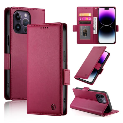Side Buckle Magnetic Frosted Leather Phone Case, For iPhone 14 Pro, For iPhone 14 Pro Max, For iPhone SE 2022 / SE 2020 / 8