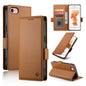 Side Buckle Magnetic Frosted Leather Phone Case, For iPhone 14 Pro, For iPhone 14 Pro Max, For iPhone SE 2022 / SE 2020 / 8
