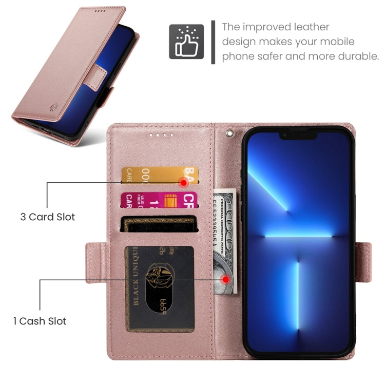 Side Buckle Magnetic Frosted Leather Phone Case, For iPhone 13 Pro Max, For iPhone 13 Pro, For iPhone 13