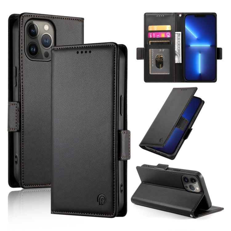 Side Buckle Magnetic Frosted Leather Phone Case, For iPhone 13 Pro Max, For iPhone 13 Pro, For iPhone 13