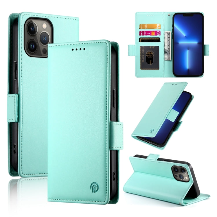 Side Buckle Magnetic Frosted Leather Phone Case, For iPhone 13 Pro Max, For iPhone 13 Pro, For iPhone 13