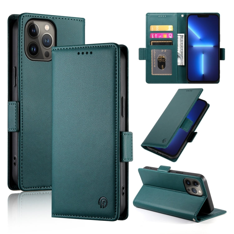 Side Buckle Magnetic Frosted Leather Phone Case, For iPhone 13 Pro Max, For iPhone 13 Pro, For iPhone 13